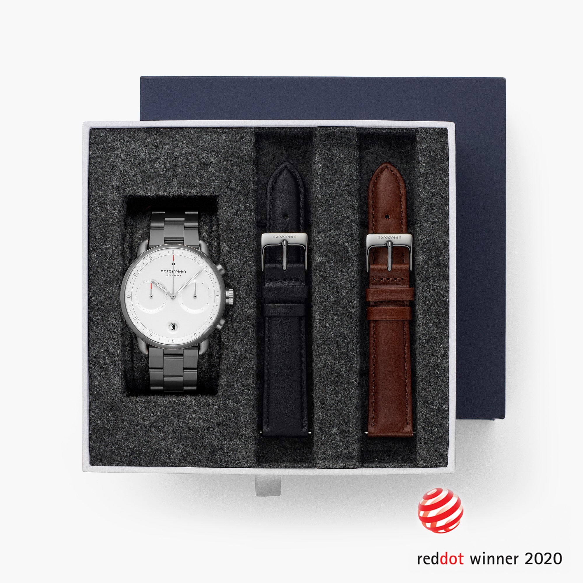 Pioneer - BUNDLE White Dial Gun Metal | Gun Metal 3-Link / Black