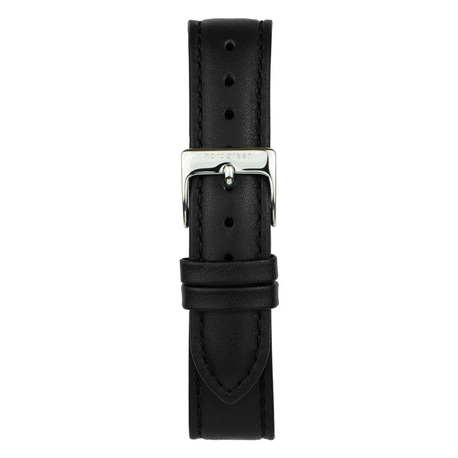 Strap Black Leather and Silver buckle