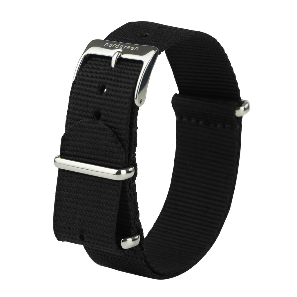 Strap Black Nylon and Silver Buckle
