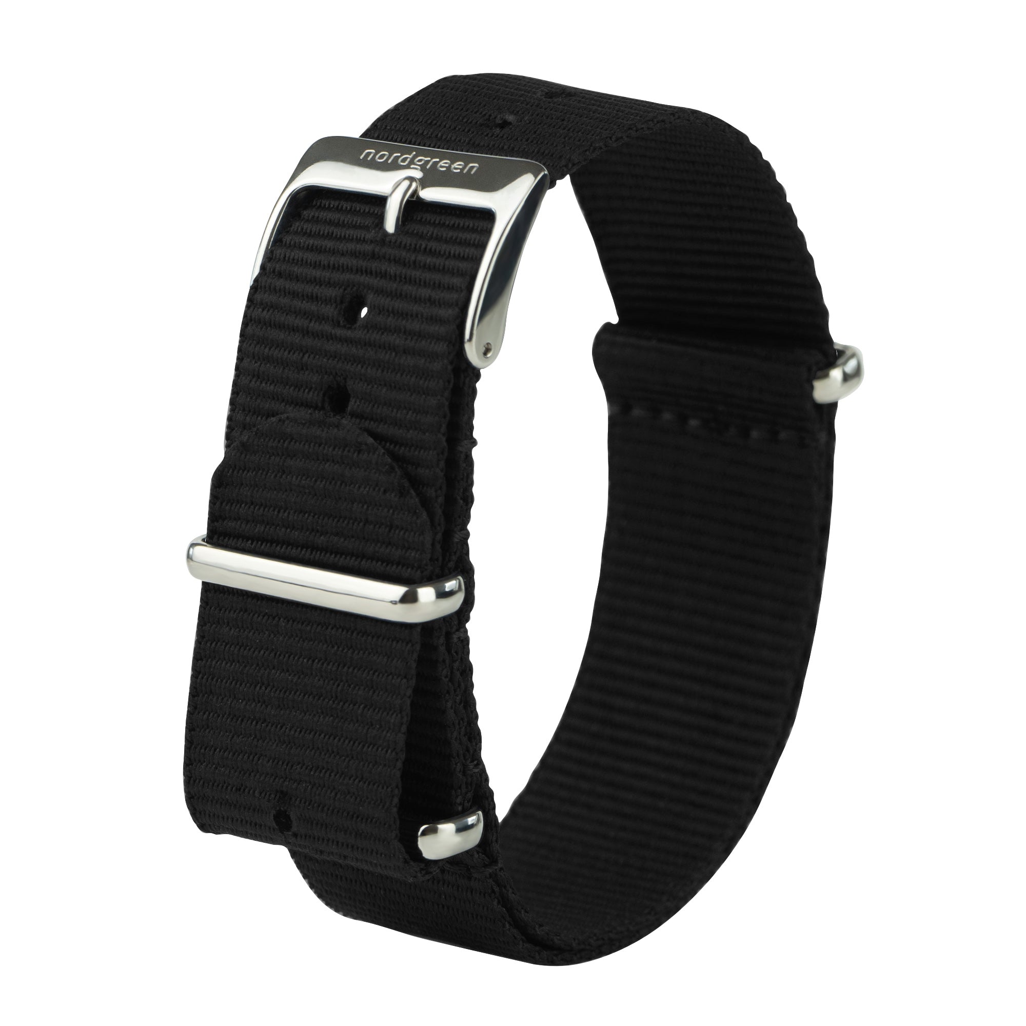 Strap Black Nylon and Silver Buckle