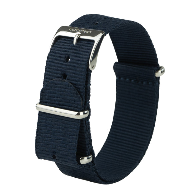 Strap Blue Bylon Strap and Silver Buckle