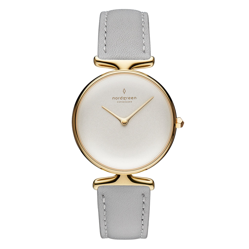 Unika Gold - White Dial 32mm - Vegan Leather Strap