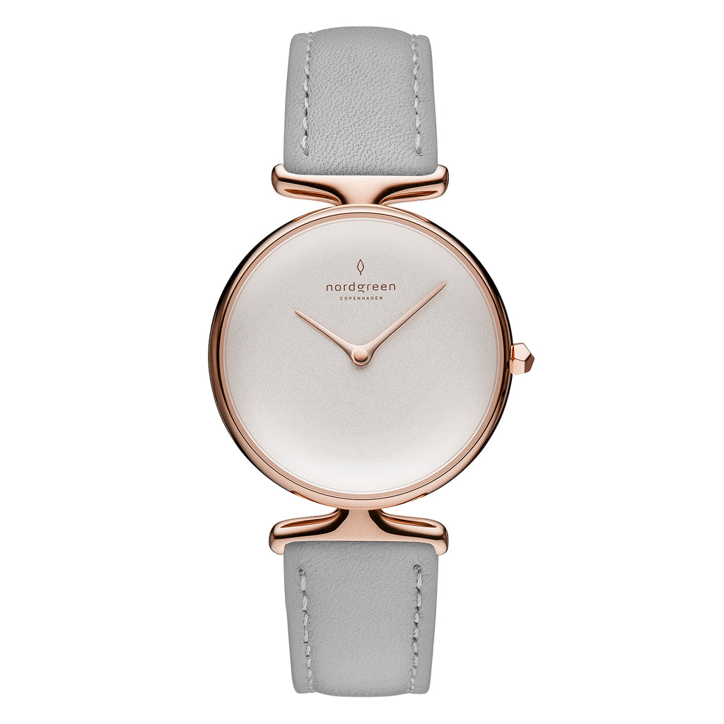 Unika Rose Gold - White Dial 32mm - Vegan Leather Strap