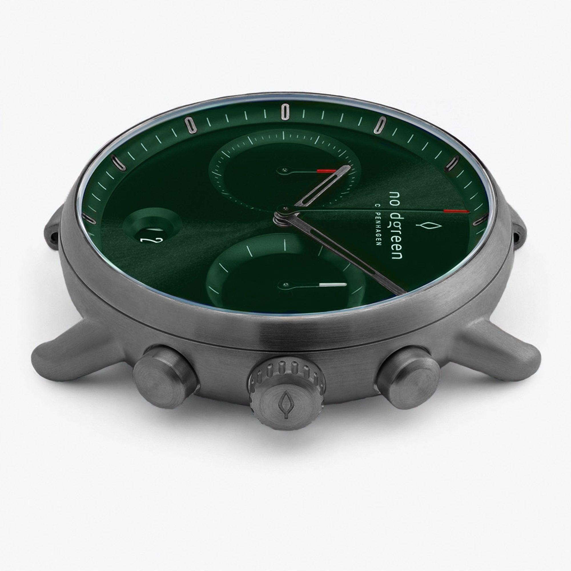 Pioneer - BUNDLE Green Sunray Dial Gun Metal | 3 Link & Brown Leather Strap
