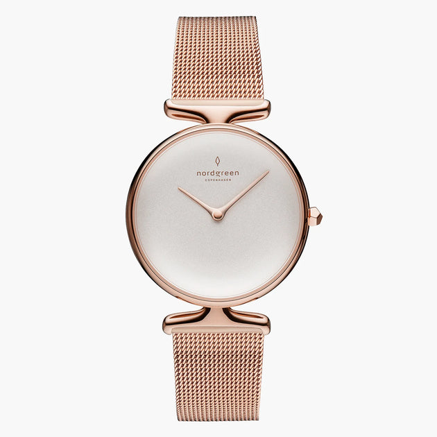 Unika | White Dial - Mesh Strap