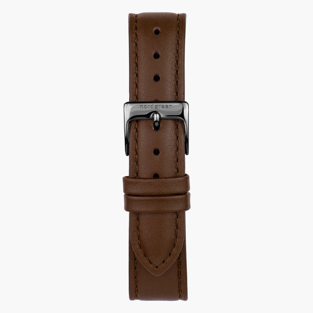 Pioneer - BUNDLE Green Sunray Dial Gun Metal | 3 Link & Brown Leather Strap