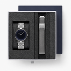 Unika Gift Set - Unika Silver 32mm - Rainbow Black Dial with 1 Additional Straps