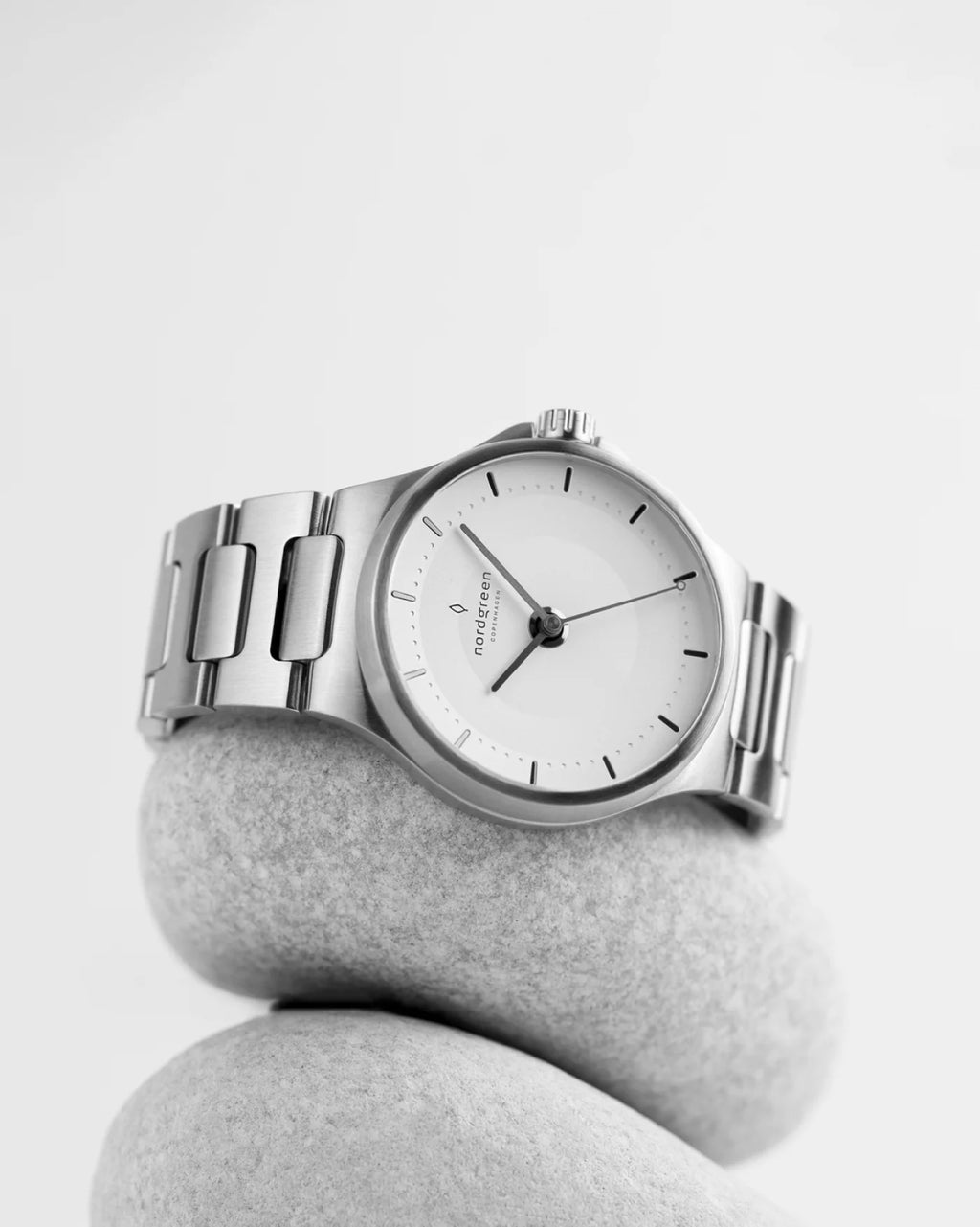 Guardian Silver White Dial Automatic with Silver H-Link Watch Strap
