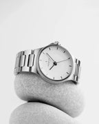 Guardian Silver White Dial Automatic with Silver H-Link Watch Strap