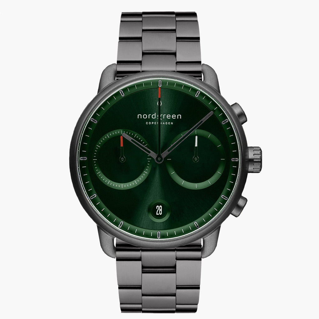 Pioneer Gun Metal - Green Sunray 42mm