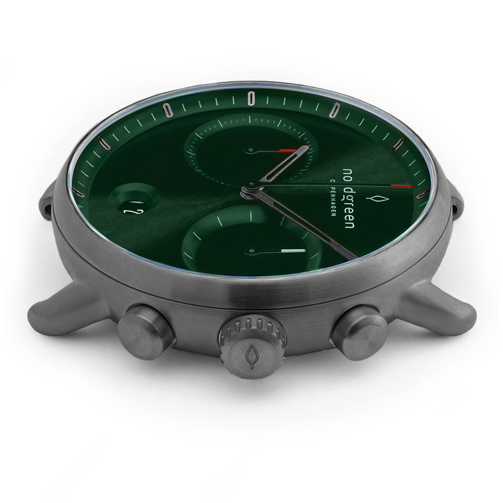 Pioneer GM Bundle Green Sunray Dial with Brown leather Strap