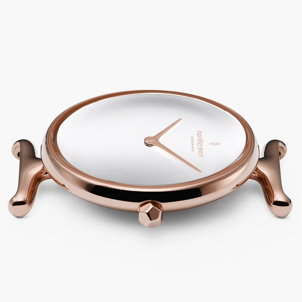Unika Rose Gold - White Dial 32mm - Vegan Leather Strap
