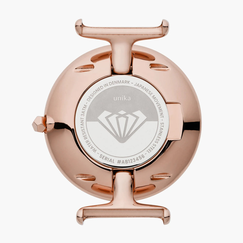 Unika Rose Gold - White Dial 32mm - Vegan Leather Strap
