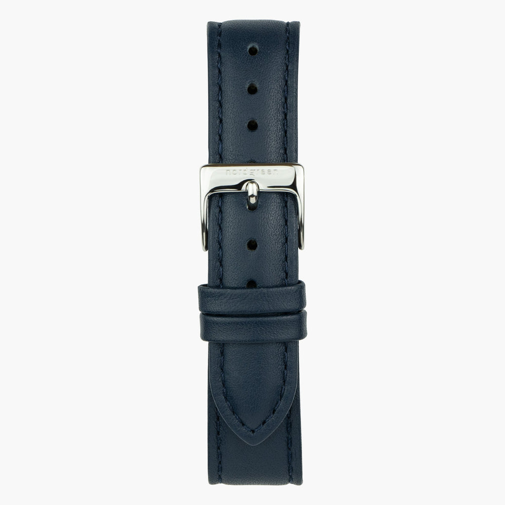 Infinity Silver 32mm - White Dial - Blue Strap