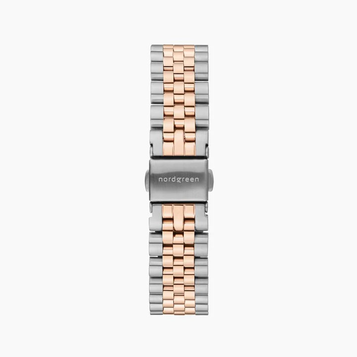 IN32SI5LSRXX - Infinity 32mm Silver White Dial with 2T 5-Link Silver/Rose Gold Watch Strap