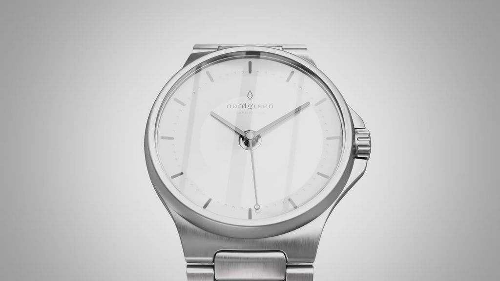 Guardian Silver White Dial Automatic with Silver H-Link Watch Strap