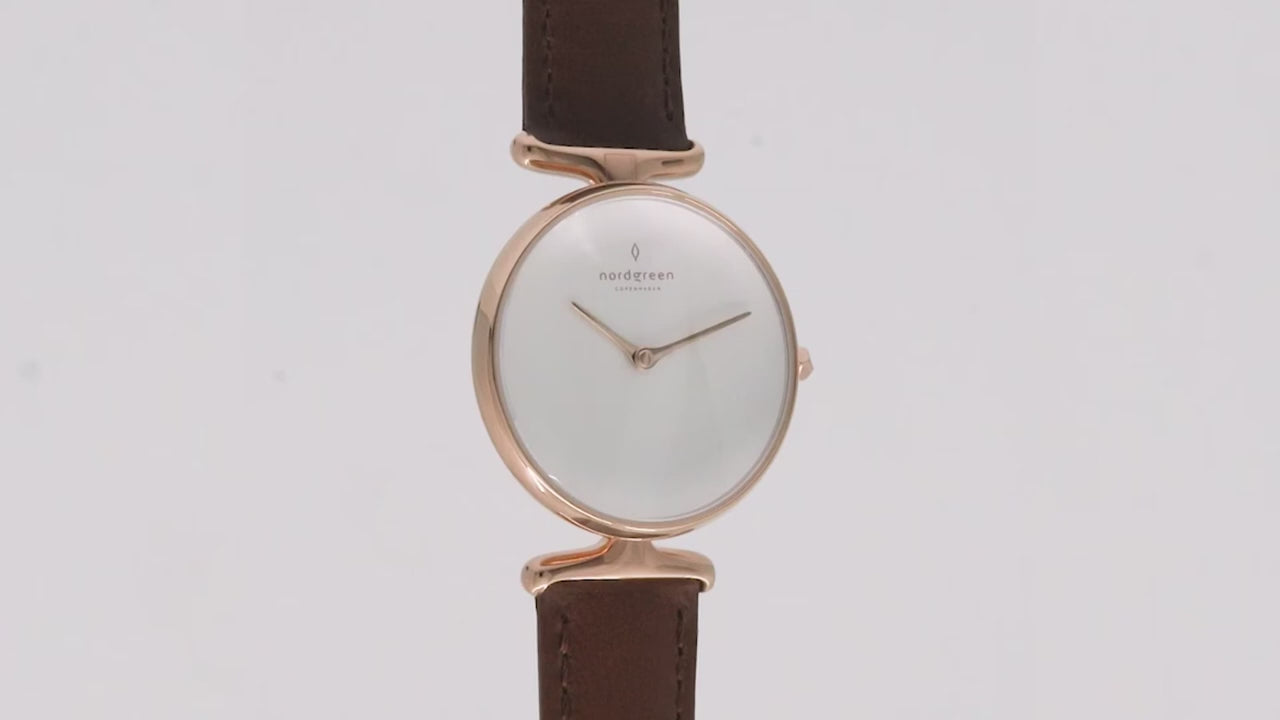 Unika Silver - Silver Dial 32mm - Brown Leather Strap