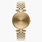 UN28GO5LGOBM UN32GO5LGOBM &Unika gold watches for women with brushed dial and 5-link strap