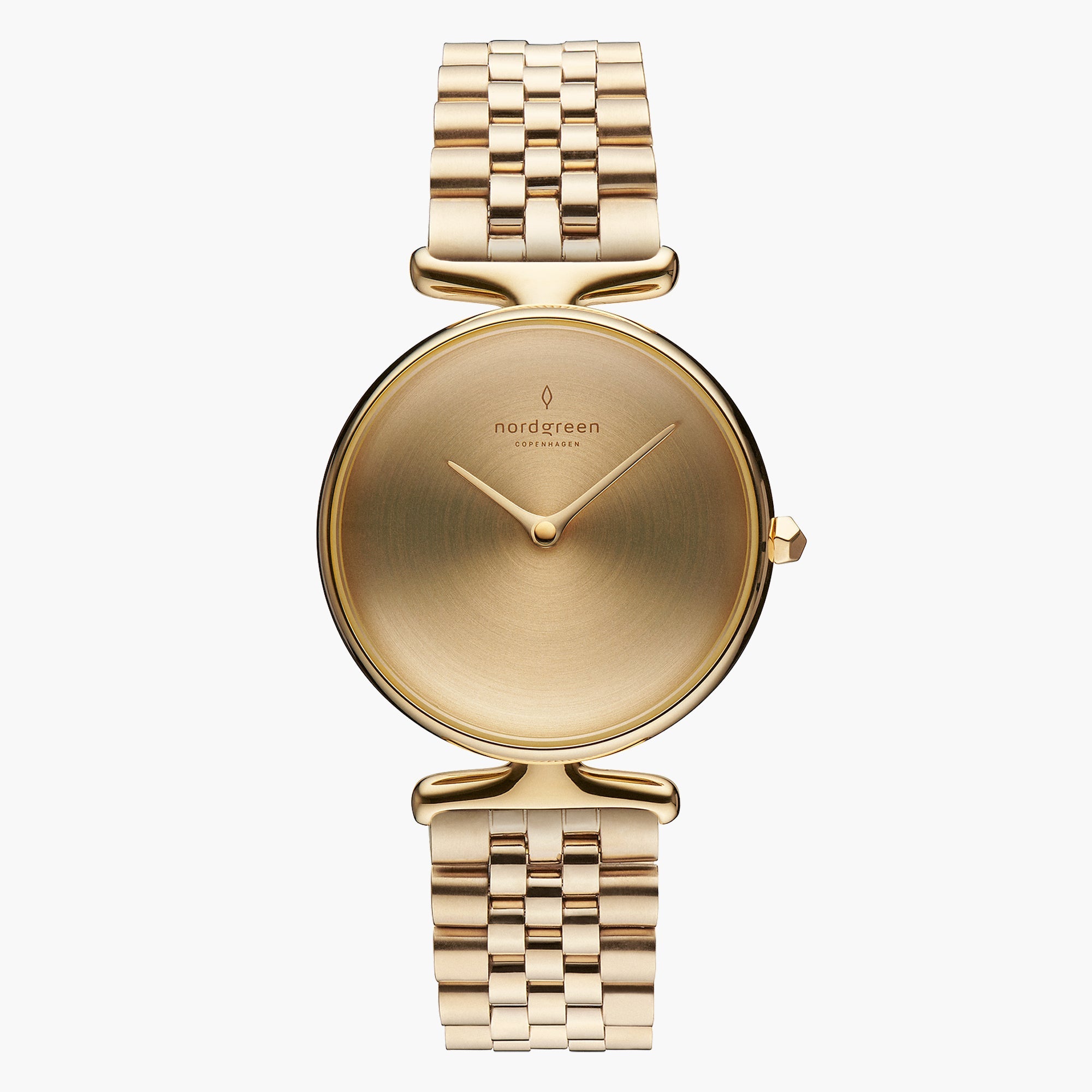 UN28GO5LGOBM UN32GO5LGOBM &Unika gold watches for women with brushed dial and 5-link strap