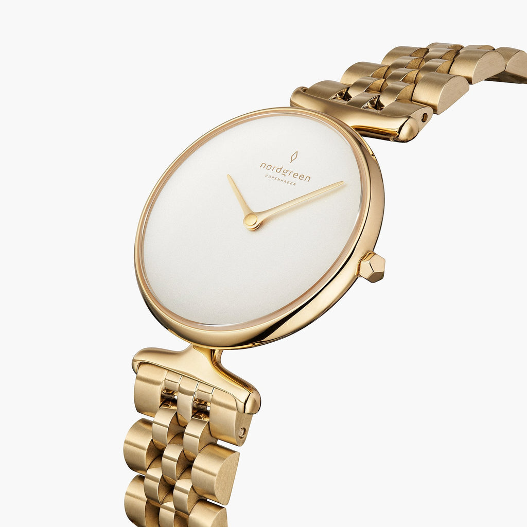 Unika Gift Set - White Dial Gold with 2 Additional Strap