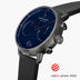 PI42GMRUBLNA &Men's blue dial watches in gunmetal with black rubber straps