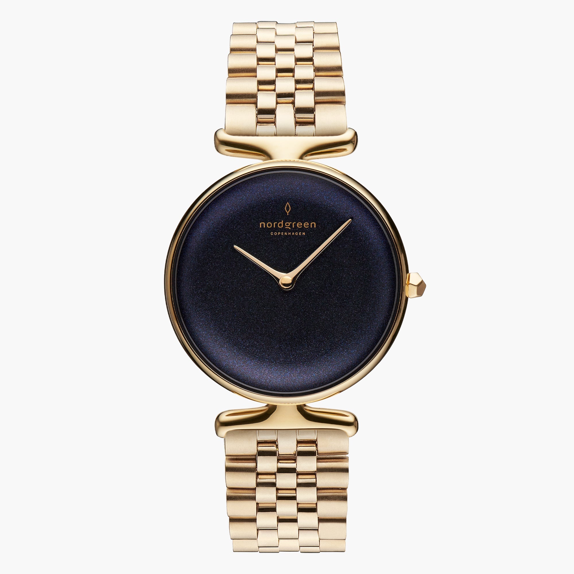 UN28GO5LGORB UN32GO5LGORB &Unika gold watches for women with rainbow black dial and 5-link strap