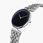 UN28SI5LSIRB UN32SI5LSIRB &Unika rainbow black dial women's watch in silver with 5-link strap