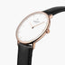 NR36RGLEBLXX NR40RGLEBLXX &Native rose gold watch with black leather straps