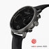 PI42GMLEBLBL &Pioneer black on black men's watch in gunmetal with black leather strap