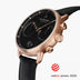 PI42RGLEBLBL &Pioneer black on black men's watch in rose gold with black leather strap