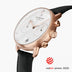 PI42RGLEBLXX &Rose gold men's watch with white face and black leather strap