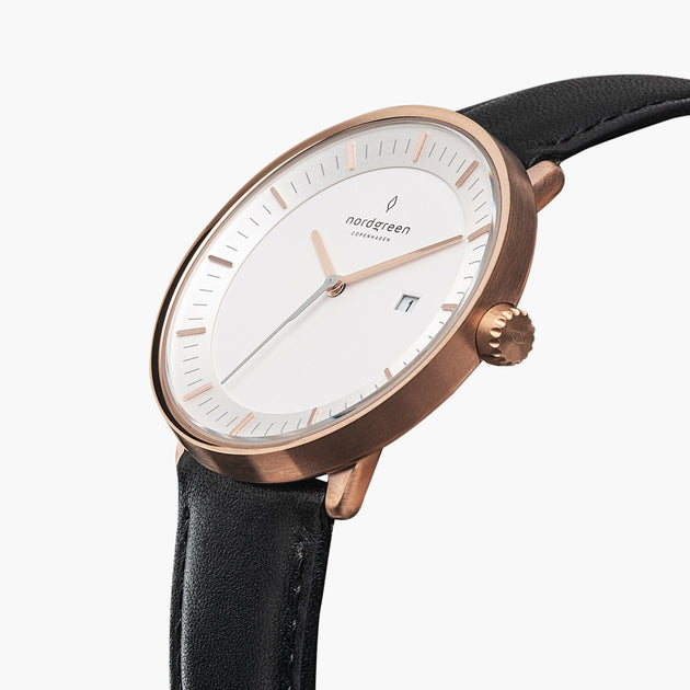 Philosopher - BUNDLE White Dial Rose Gold | Brown / Black / Mesh Straps