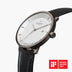 PH36GMLEBLXX PH40GMLEBLXX &Philosopher men's watch with white face in gunmetal with black leather strap