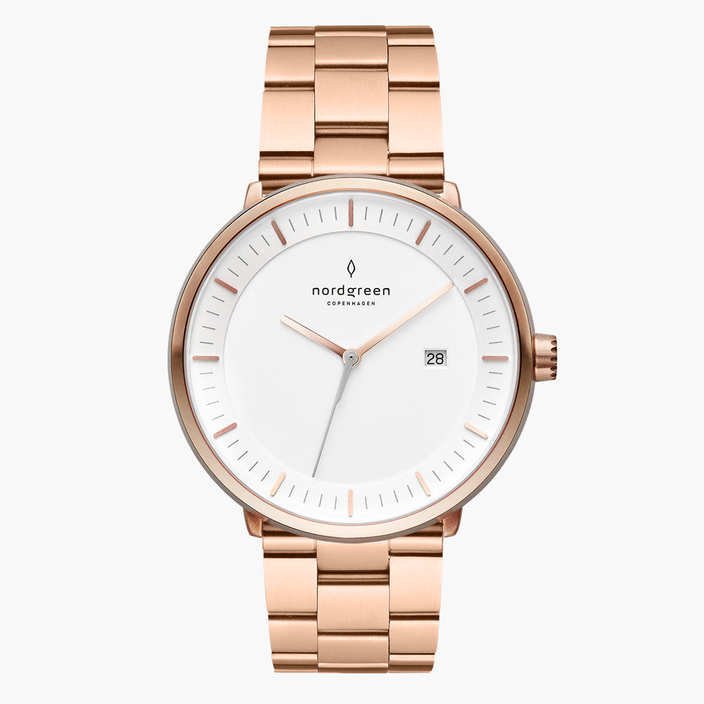 PH36RG3LROXX PH40RG3LROXX &Philosopher rose gold watch with 3-link straps
