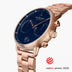 PI42RG3LRONA &Men's blue dial watches in rose gold with 3-link straps