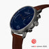 PI42GMLEDBNA &Men's blue dial watches in gunmetal with dark brown straps