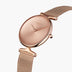 UN28RGMEROBM UN32RGMEROBM &Unika rose gold women's watch with brushed dial and mesh strap