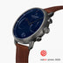 PI42GMLEBRNA &Men's blue dial watches in gunmetal with brown leather straps