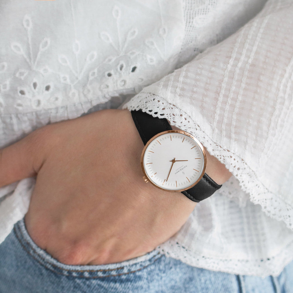 Infinity - BUNDLE White Dial Rose Gold | Mesh / Brown Leather Straps