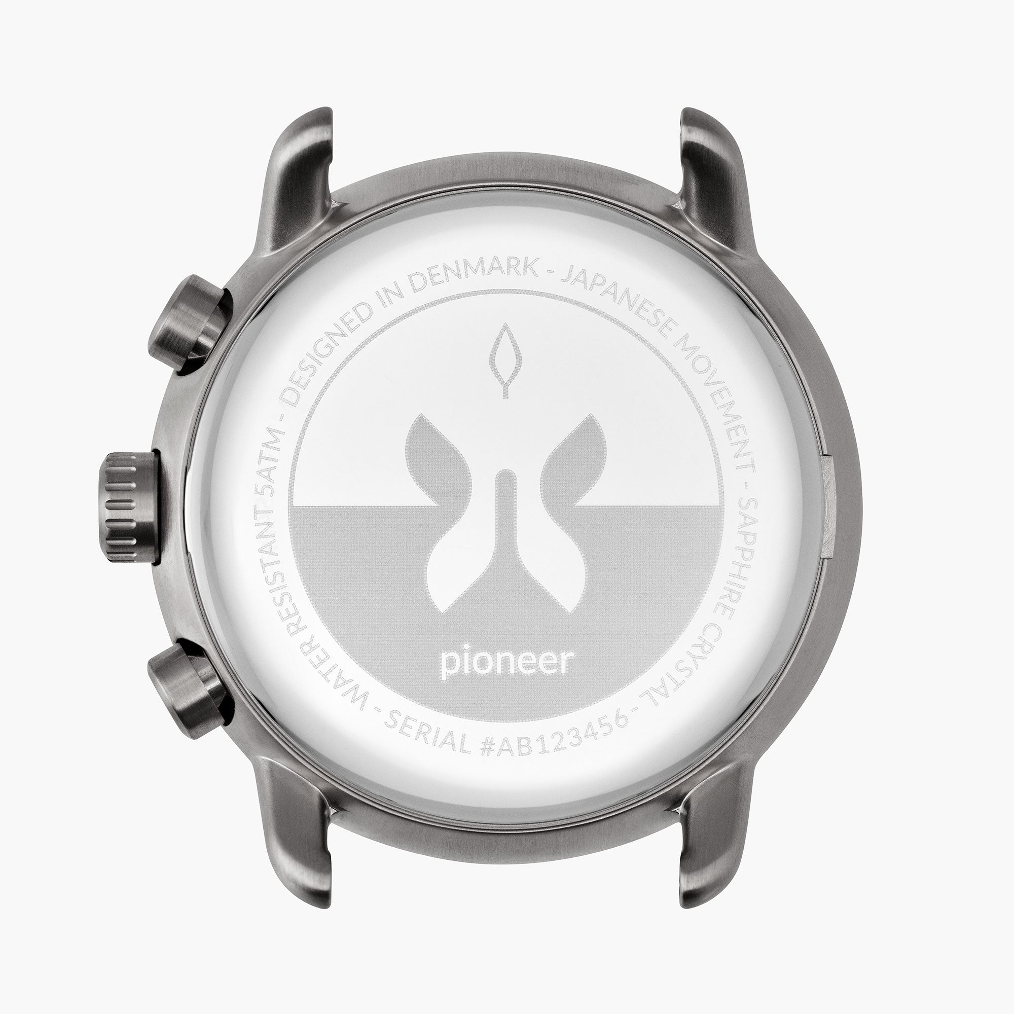 Pioneer - BUNDLE White Dial Gun Metal | Gun Metal 3-Link / Black / Brown Leather Straps