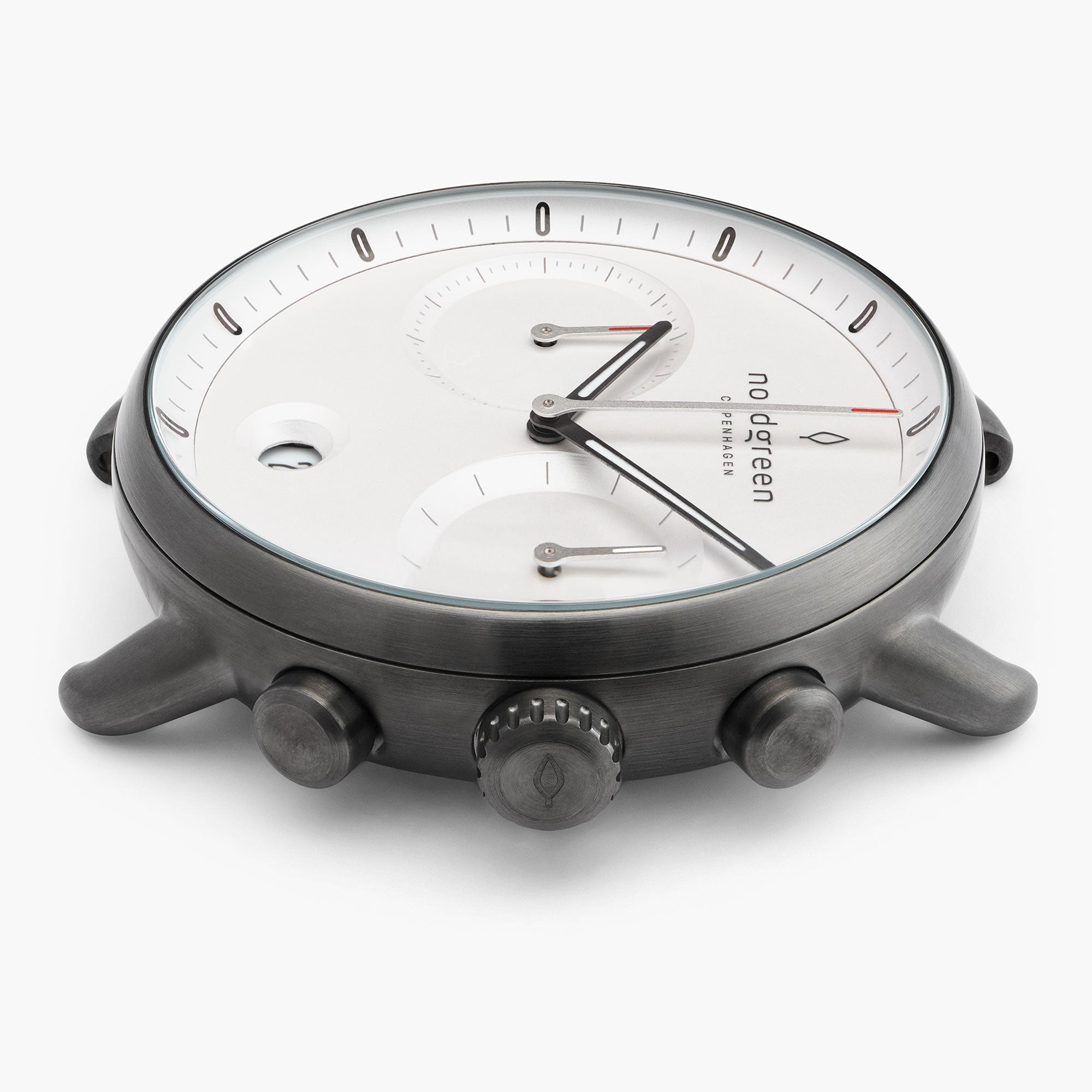 Pioneer - BUNDLE White Dial Gun Metal | Gun Metal 3-Link / Black / Brown Leather Straps