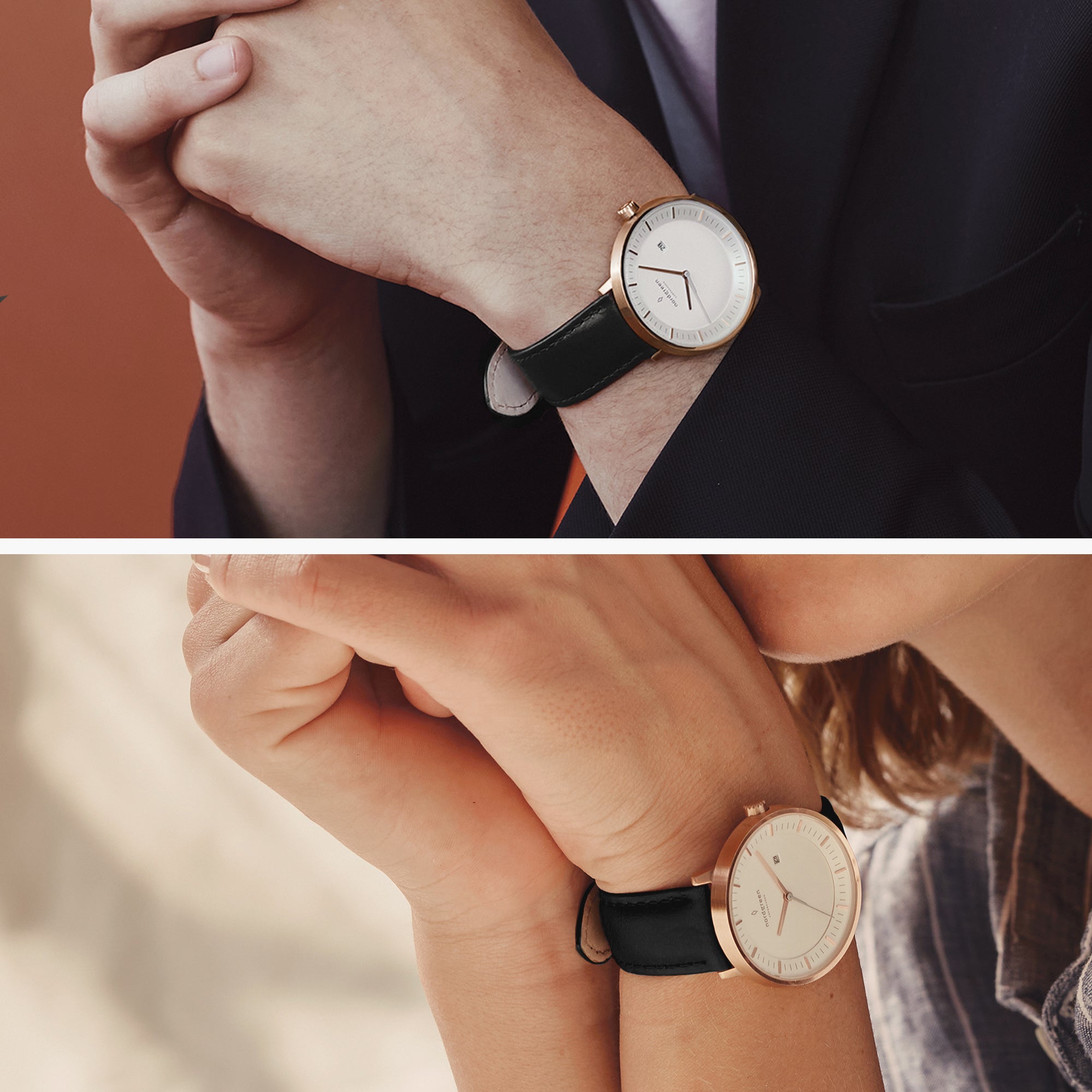 Philosopher - BUNDLE White Dial Rose Gold | Rose Gold Mesh / Brown Leather Straps