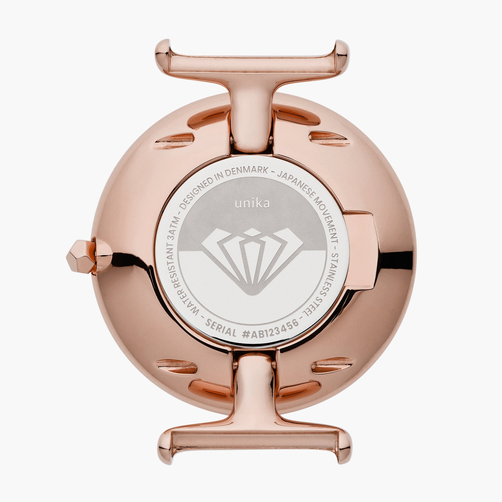 Unika - BUNDLE Rainbow Black Dial Rose Gold | 5-Link / Black Leather / Brown Leather Straps