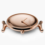 Unika - BUNDLE Polished Metal Dial Rose Gold | 5 Link / Dark Brown Leather Straps