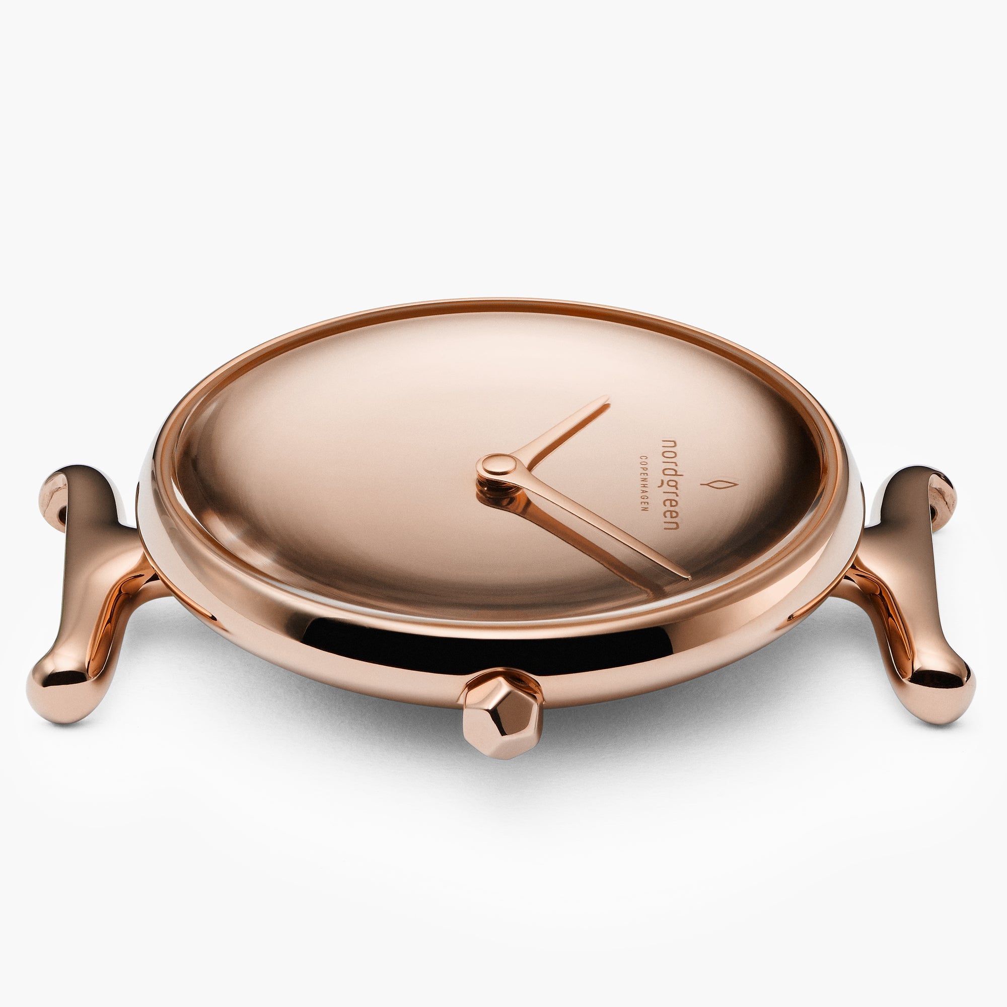 Unika - BUNDLE Polished Metal Dial Rose Gold | 5 Link / Dark Brown Leather Straps