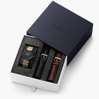 Unika Gift Set - Unika Gold 32mm - Rainbow Black Dial with 2 Additional Straps